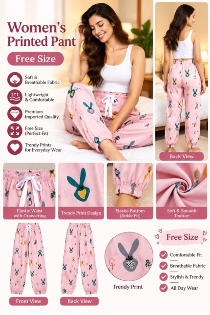 Women's printed palazzo pants design 17