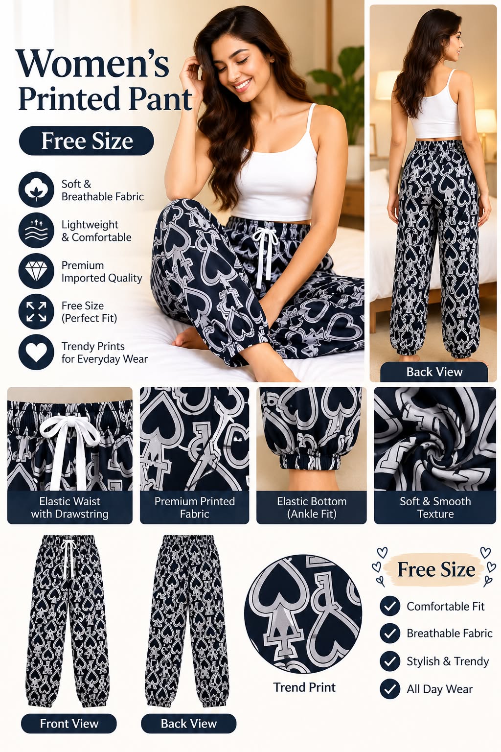 Plazo Pants 3 Women's printed palazzo pants design 3