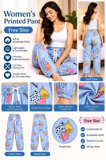 Women's printed palazzo pants design 4