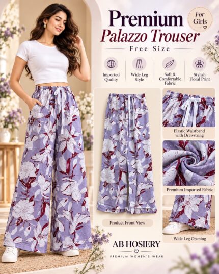 Women's printed palazzo pants design 8