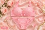 floral lace bra panty set