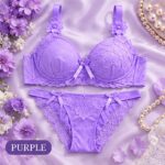 floral lace bra panty set