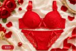 floral lace bra panty set